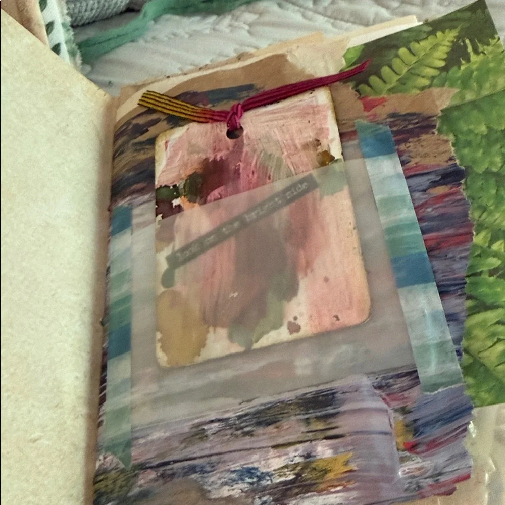 Handmade Junk Art Journal 72 Pages 6x9 in a Handmade Pouch